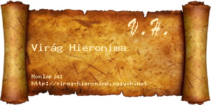 Virág Hieronima névjegykártya