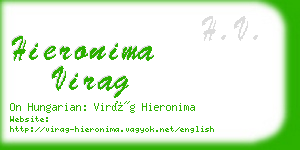 hieronima virag business card